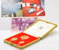 Bhutan Commemorative 1966 1926-1952 22ct gold coin set, comprising three 5 Sertums, 2 Sertums and