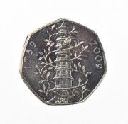 2009 Kew Gardens 50p coin, in capsule