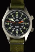 Poljot Aviator military style gentleman's wristwatch with alarm, luminous hands and Arabic numerals,