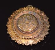 Victorian 9ct gold brooch / pendant, 5.7g 3cm
