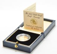 1998 Queen Elizabeth II proof gold half sovereign, cased with certificate