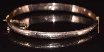 Edwardian 9ct rose gold bangle, Birmingham 1906, 6.5g