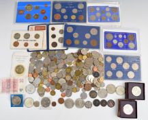 A collection of UK and overseas coinage, George III onwards including modern crowns 1951 onwards and