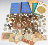 A collection of UK coinage George III onwards includes WW1 and WW2 era examples, Edwardian and