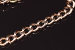 A 9ct rose gold curb link bracelet, 9.6g