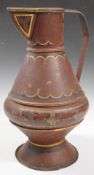 19th or early 20thC possibly Middle Eastern painted jug with beak shaped spout, height 42cm