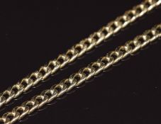 A 9ct gold curb link necklace, 8.9g
