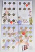 Royal Mint The Great British Coin Hunt Round Pound (missing 2014) and UK 50p collection album 1997