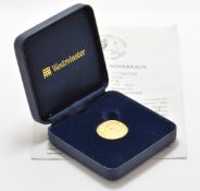 1833 William IV gold full sovereign, cased with certificate