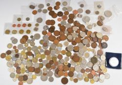 A collection of UK and overseas coinage 19thC onwards, includes small silver content