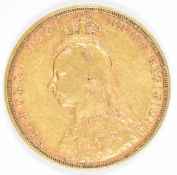 1890 Queen Victoria gold full sovereign
