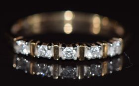 A 9ct with gold ring set with diamonds,1.4g, size Q