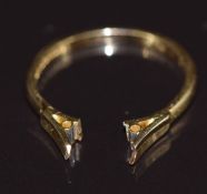 An 18ct gold ring mount, 2g