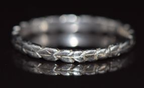 Art Deco platinum ring / wedding band (band has been cut), 2.5g