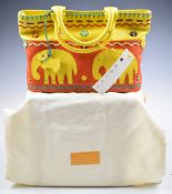 Radley Grab Handle picture handbag decorated with two elephants, unused with original tag and dust