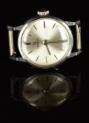 Omega ladies wristwatch ref. 11079-61 with stainless steel hands and baton hour markers, silver