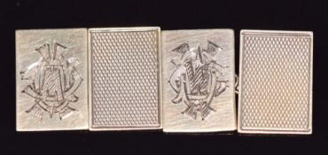 A pair of 9ct gold cufflinks, 3.9g