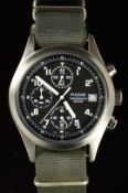 Pulsar gentleman's military style chronograph wristwatch ref. V657-X063 with date aperture, luminous