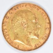 1910 Edward VII gold full sovereign with Perth Mint mark