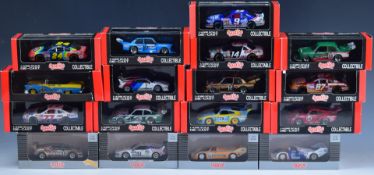 Seventeen Quartzo 1:43 scale diecast model racing cars to include Ford Thunderbird Coors Light