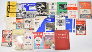 Football programmes and autographs, mostly Bristol City but includes Arsenal and Fulham 1952 and
