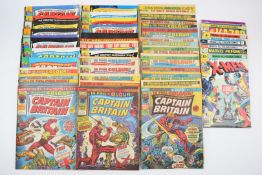 Thirty five issues of Captain Britain by Marvel UK to include issue #1 origin and first appearance