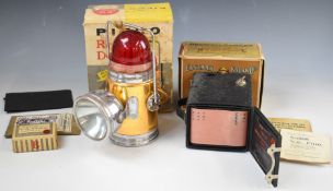 Kodak Brownie No2 camera in original box, together with a Pifco red dome lantern in original box