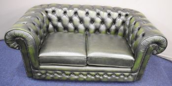 Chesterfield two seater sofa, width 153cm