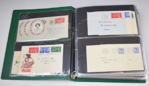 A ring binder of mainly early Queen Elizabeth II first day covers, together with three 1937