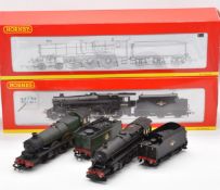 Two Hornby 00 gauge model railway locomotives comprising BR 0-6-0 Class QI Locomotive 33020 R2344B