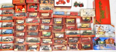 Over Fifty Matchbox Models of Yesteryear diecast model cars including buses, trams, truck and