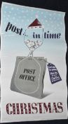 Post in time for Christmas, original gouache on paper advertising poster, advising people of the