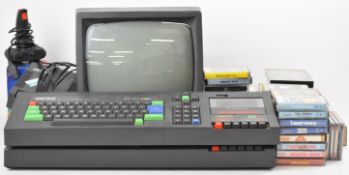 Two Amstrad CPC 464 home computers together with power supplies, disk drive, monitor and a