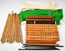 Eleven various Choroi recorders/flutes, mostly wooden, with different tunings
