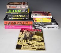 A collection of mostly Punk related books including Sex Pistols File