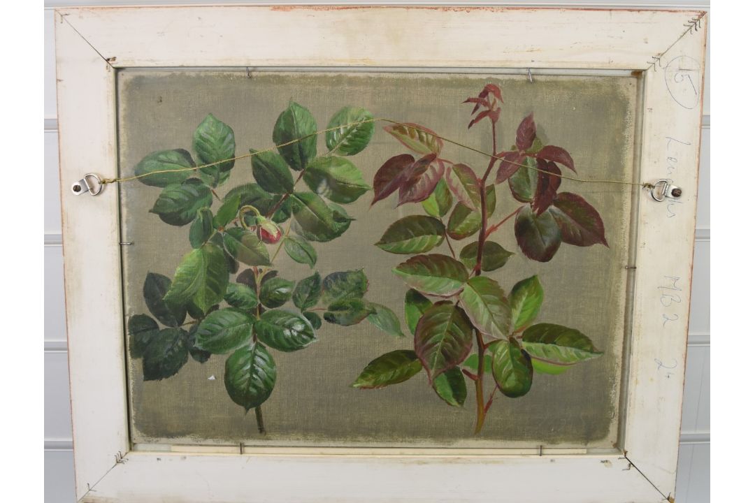 John Bulloch Souter (1896-1971) double sided oil on board floral studies, one side initialled JBS, - Image 4 of 5
