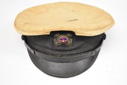 New York Yacht Club circa 1920/1930 cap with embroidered and enamel badge, marked to inside with New