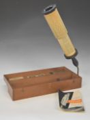 Stanley Fuller spiral slide rule calculator, in fitted box with instructions, length of box 46cm