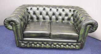 Chesterfield two seater sofa, width 153cm