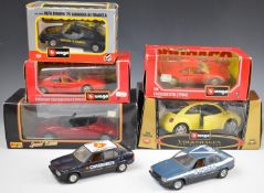 A collection of mainly Burago diecast model sports cars to include Ferrari Testarossa 1984 and