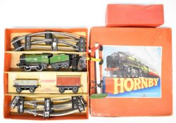 Hornby Trains 0 gauge Goods Set No.30, 40011, together with No.2 Double Arm Signal, both in original