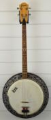 Framus 4-string banjo with hard case