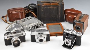 Collectable cameras to include No. 4 Cartridge Kodak, Zeiss Ikon 518/16, Yashica Electra 35, No 2
