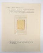 Philateley interest 19thC pigeon post souvenir, formed of a microfilmed Times newspaper and