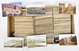 Approximately 1500 early 20thC and later topographical postcards mostly relating to Wales and