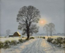 Gerald Coulson oil on canvas Winter Sunlight, signed lower left, titled verso, in gilt frame