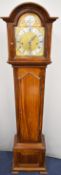 Mahogany cased grandmother clock with 'J Rambridge, Salisbury' to the dial, height 168cm