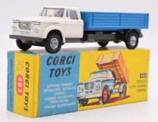 Corgi Toys diecast model Dodge 'Kew Fargo' Tipper with white body and blue bed, 483, in original