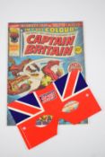 Captain Britain issue #1 by Marvel UK, 1976, origin and first appearance, complete with free gift.