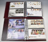 A collection of first day covers, in seven folders